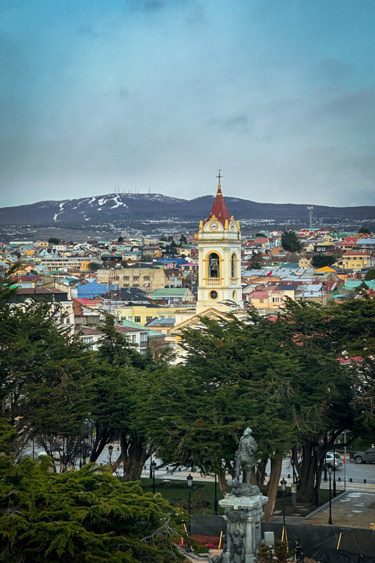View of the Central Plaza and mountains