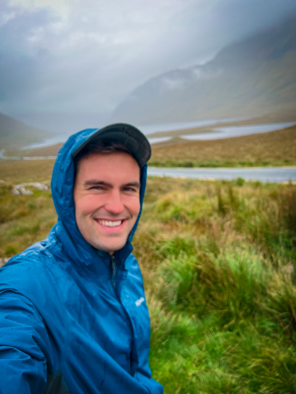 It rains a lot in the west of Ireland