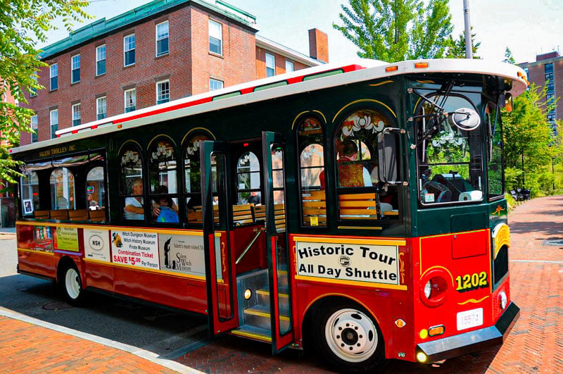 Salem Trolley Tours is one of the best things to do in Salem, MA in October.
