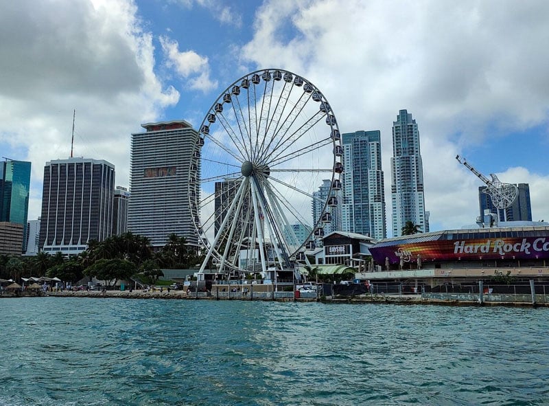 Experience unparalleled skyline views with a ride on the Skyviews Miami Observation Wheel, a unique nighttime activity.