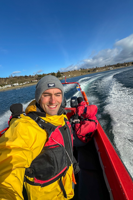 Boat ride on Strait of Magellan
