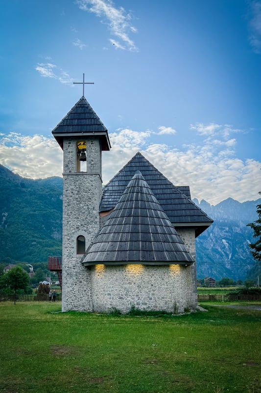 Iconic church in the town of Theth