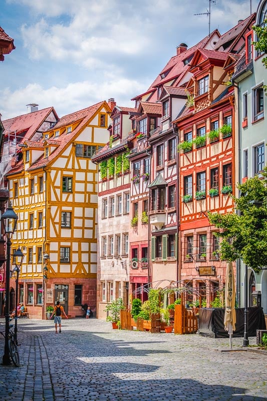 Beautiful half-timbered homes in Nuremberg.