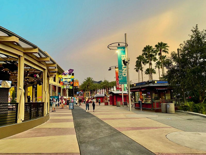 Universal's Citywalk boasts a vibrant entertainment, dining, and shopping hub.