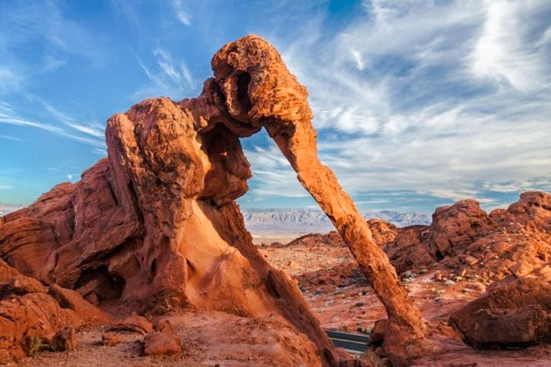 The Valley of Fire State Park, with its red rocks and petroglyphs, is a must-visit for a serene nature escape.