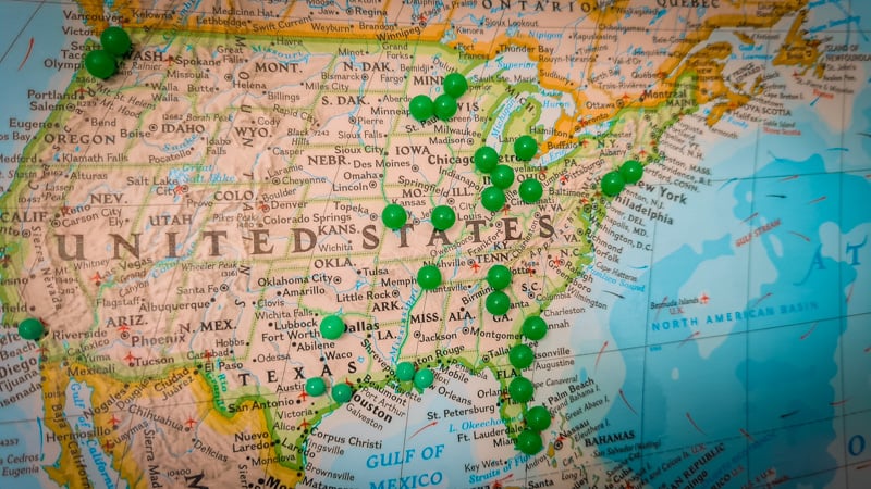 Map of the USA
