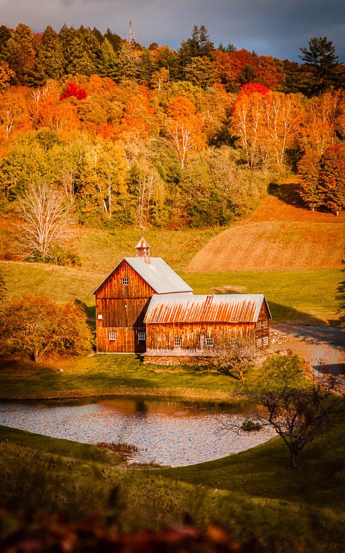 Farms in Woodstock VT come to life during the autumn months.