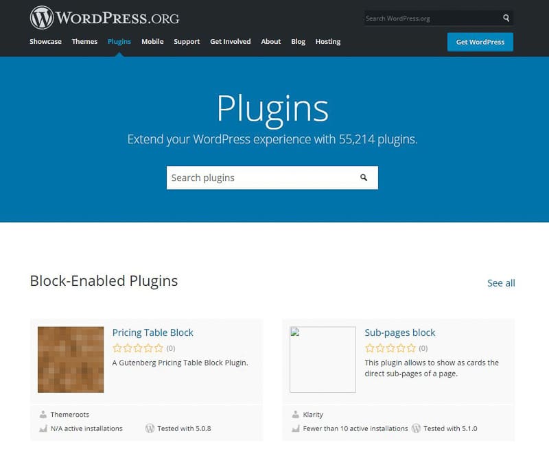 Installing plugins on Wordpress