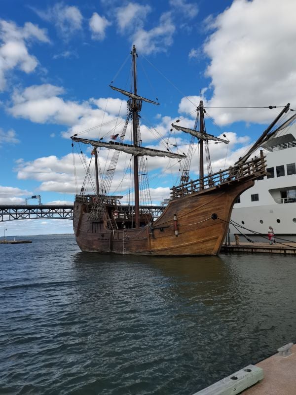 A scenic view of Yorktown's waterfront, showcasing its historical significance and natural beauty