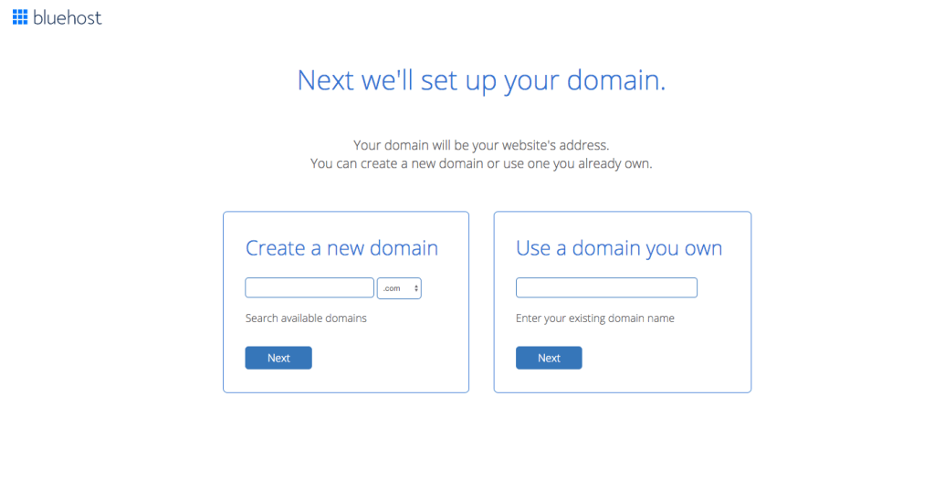 Setting up domain on Bluehost