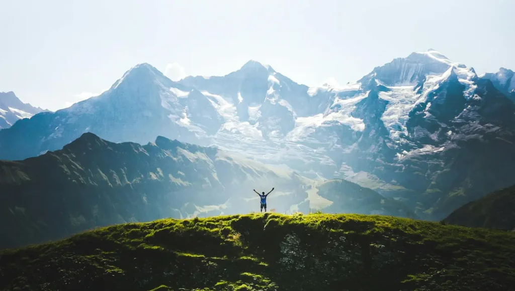Person on a mountain