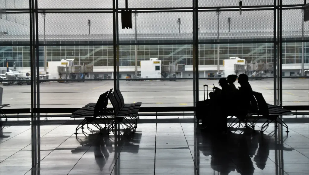 Airport departure area