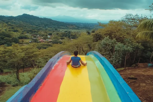 Amazing travel experience rainbow slide